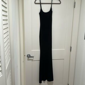 Skims bodycon maxi dress black
